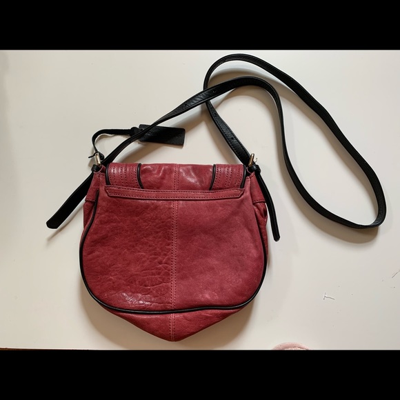Aqua Madonna red leather crossbody bag - Picture 2 of 12